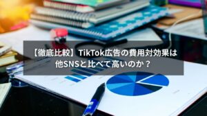 TikTok広告と他SNS広告の費用対効果を比較している図解