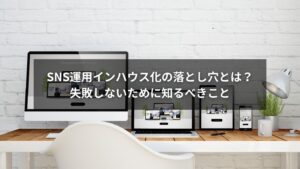 SNS運用をインハウス化する際の注意点と成功のためのポイントを示すイメージ