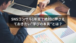SNSコンサル1年目が押さえるべき学びの本質を図解で紹介する画像