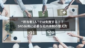 SNS採用に取り組む企業が社内体制を構築しているイメージ画像