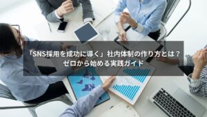 SNS採用を成功に導く社内体制の作り方を図解したイメージ画像