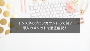 インスタのプロアカウントの特徴と導入メリットを図解したイメージ