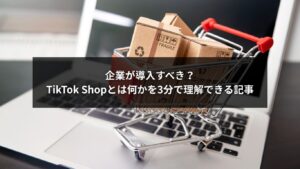 TikTok Shopとは何かを企業向けにわかりやすく解説するイメージ画像