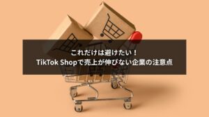 TikTok Shopで売上が伸びない企業が避けるべき注意点を解説したイメージ画像