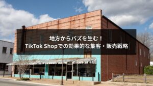 TikTok Shopと地方戦略を活用して、地方事業者がオンラインで集客・販売するイメージ