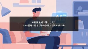 SNS運用におけるAI動画生成の落とし穴と正しい使い方を解説するイメージ画像