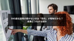 SNS自社運用の目的を明確化し継続と成果を両立させるための設計法を解説する画像