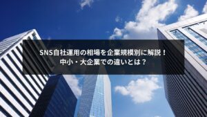 SNS自社運用の相場を企業規模別に比較しているグラフの画像
