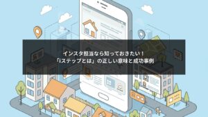 インスタ運用に役立つiステップとはの仕組みを図解で説明する画像
