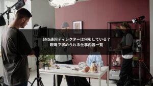 SNS運用におけるディレクターの仕事内容と役割を一覧で整理したイメージ