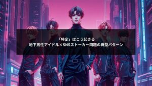 地下男性アイドルのSNS投稿から特定が起きる流れとストーカー対策の要点