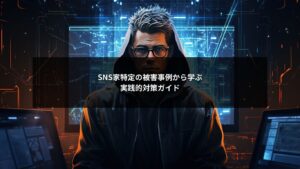 SNS投稿による家特定被害と対策を解説するイメージ