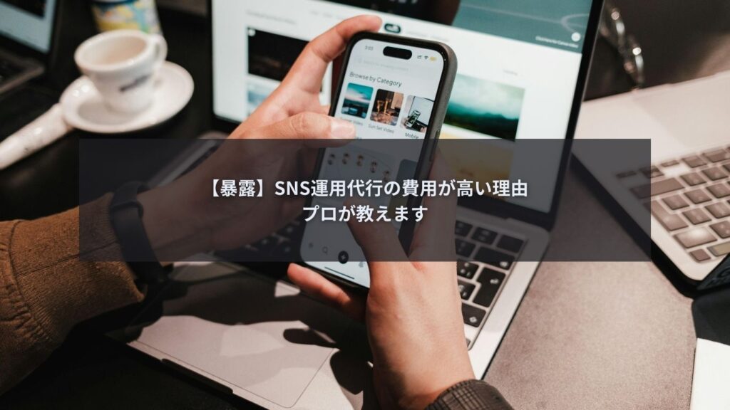 SNS運用代行の費用について説明するマーケティング担当者